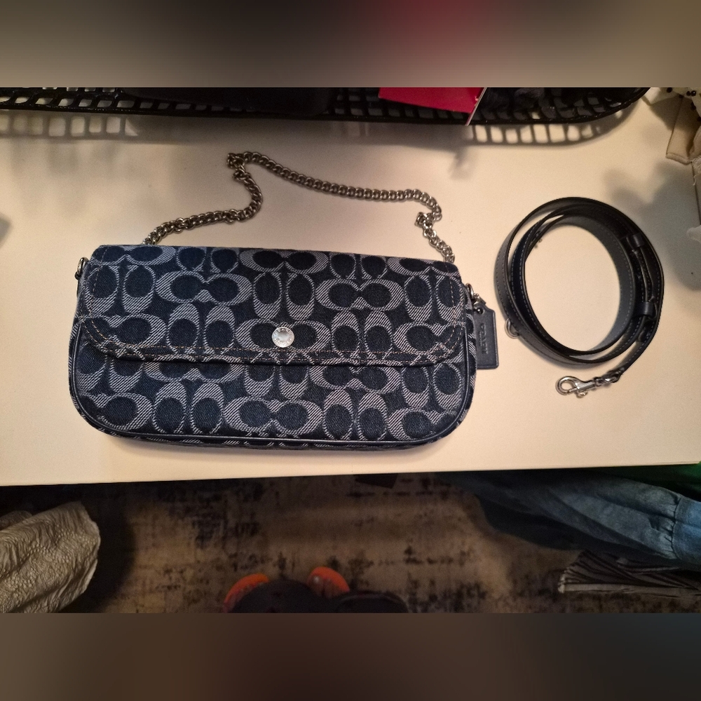 Update Sold    Denim Flap Bag
